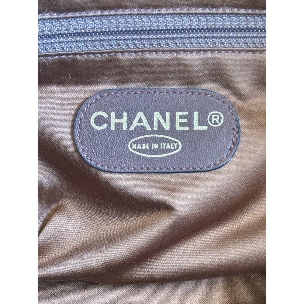 Chanel Vintage Brown Suede Shoulder Bag Tassel Chain Strap - Picture 12 of 14